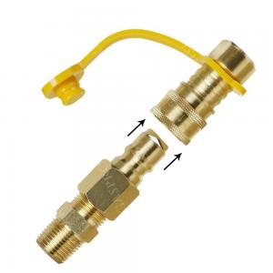 GASPRO 3/8 Inch Natural Gas Quick Connect Fittings，LP Gas Propane Hose Quick Disconnect Kit, 100% Solid Brass